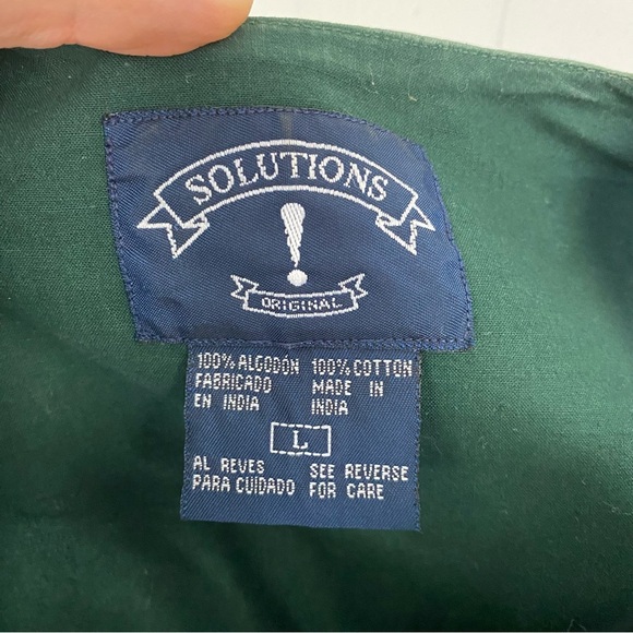 VTG 80s 90s Solutions Green Blue Floral Embroidered Vest Size Large Boho Grunge - Picture 10 of 15